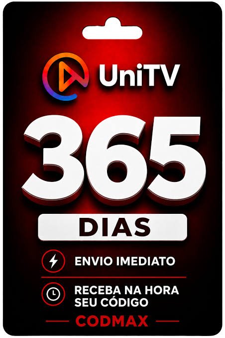 Cartão de recarga UniTV anual de 365 dias
