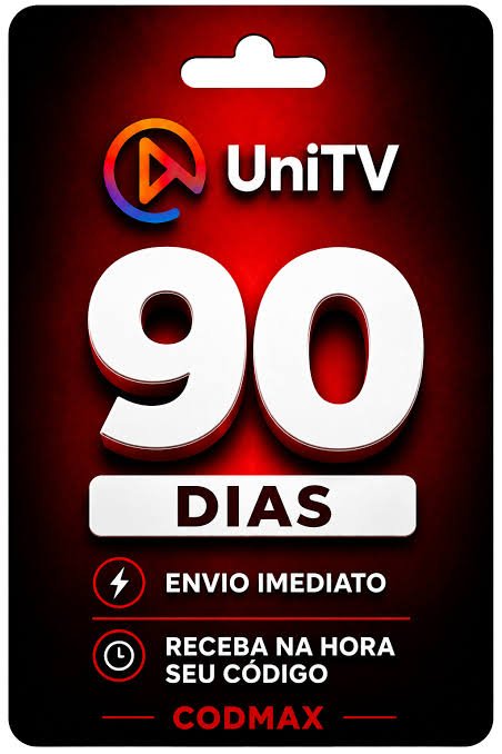 Cartão de recarga UniTV trimestral de 90 dias